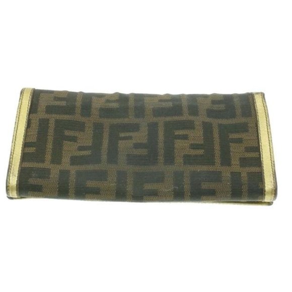 Fendi Vintage Zucca Print Gold Leather Wallet - Picture 3 of 4